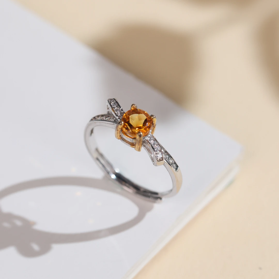 【诗语】芬达黄水晶戒指多样性发一 QT-470 Y1-262