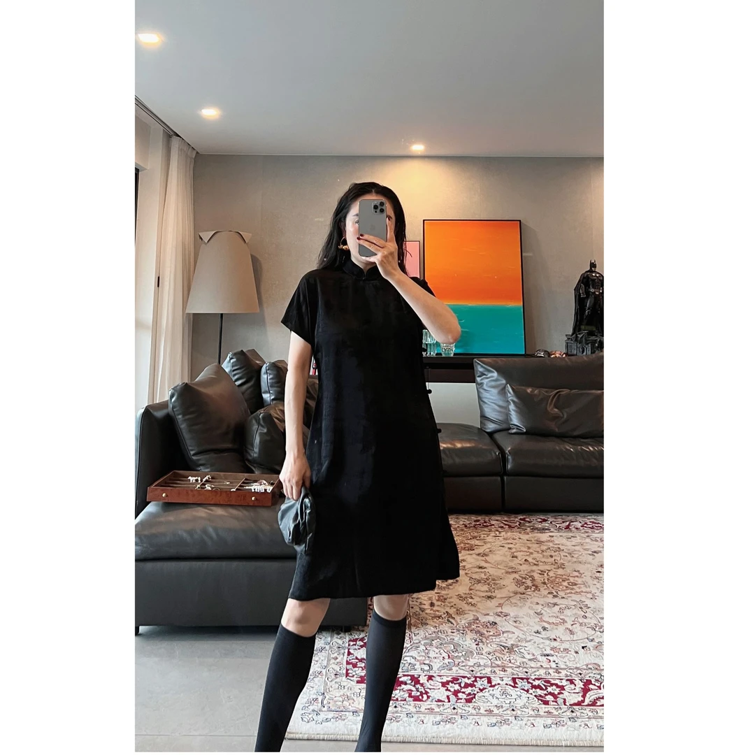 【鲤鱼跳龙门】T姐精选原创新中式设计师修身中国风连衣裙TB41013