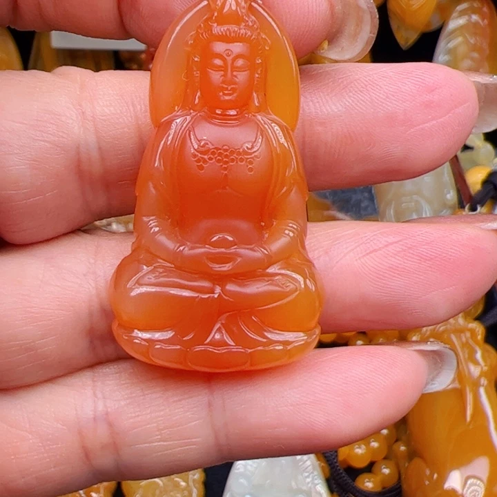 石英质玉（黄龙玉）合金颈饰