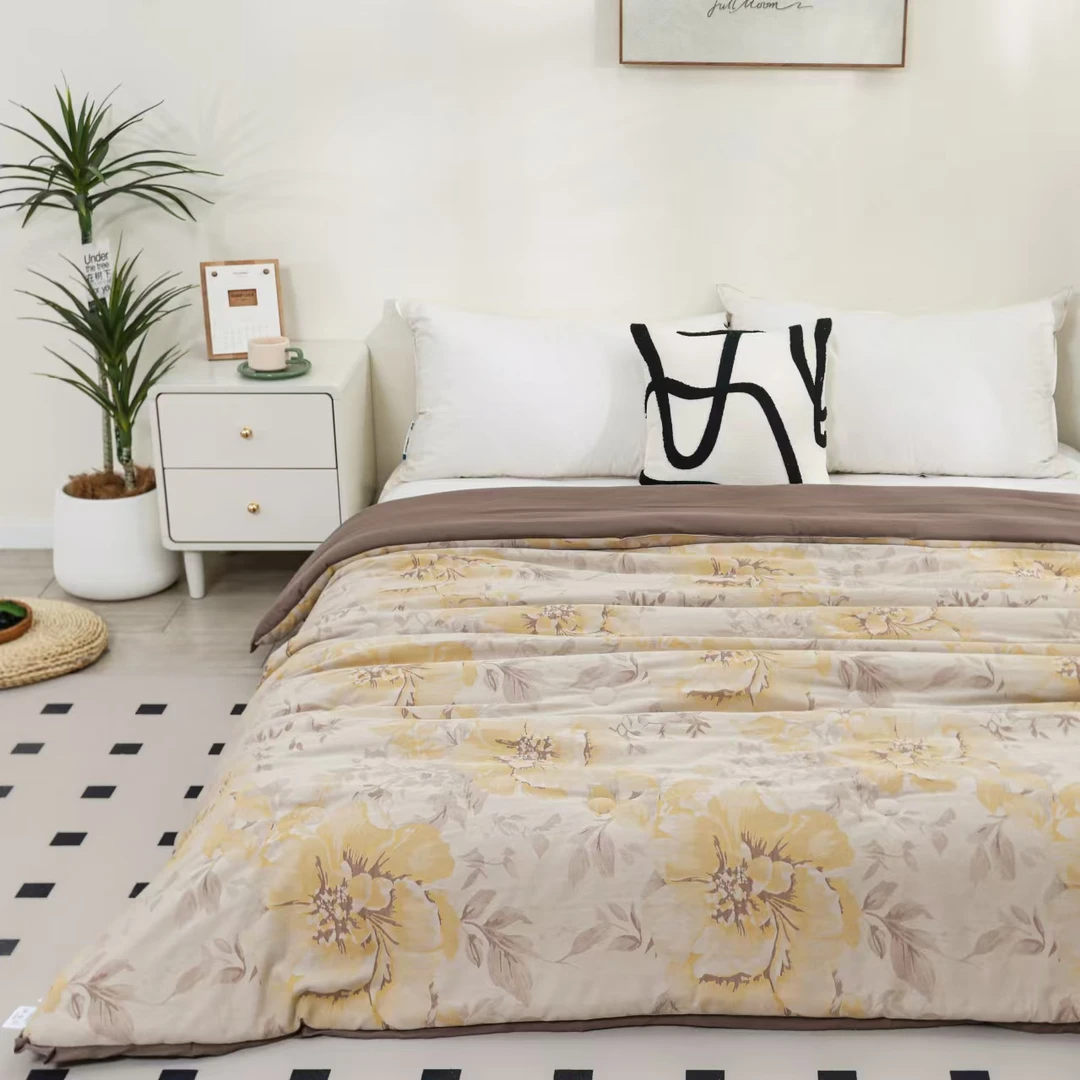 【花开浅夏】200*230cm冬被棉大豆蛋白羊绒被大尺寸冬被约3kg