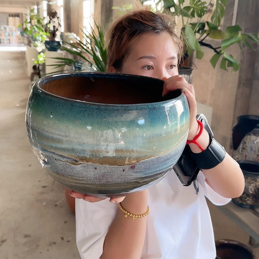 紫砂花盆王嫂花盆1008-583高19口25