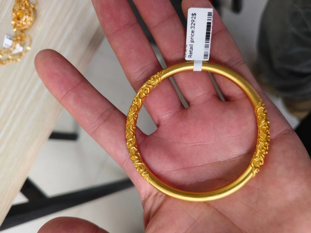 01-03-A(100-105) -01 卷草纹手镯   时尚饰品