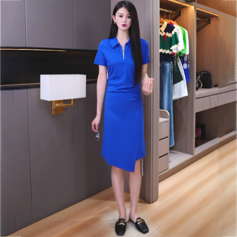 350736【伊系列】学院短袖休闲连衣裙D23X2L3351