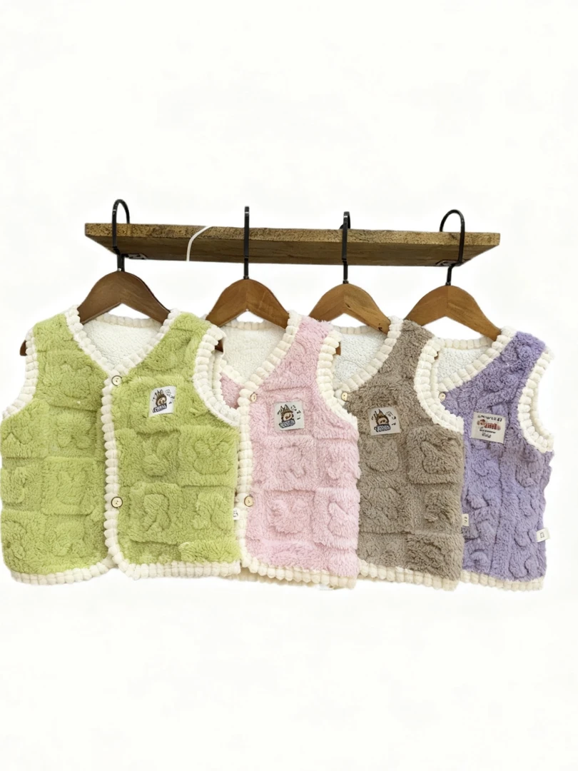 1103 不挑图标！儿童冬季舒服柔软可爱加绒马甲