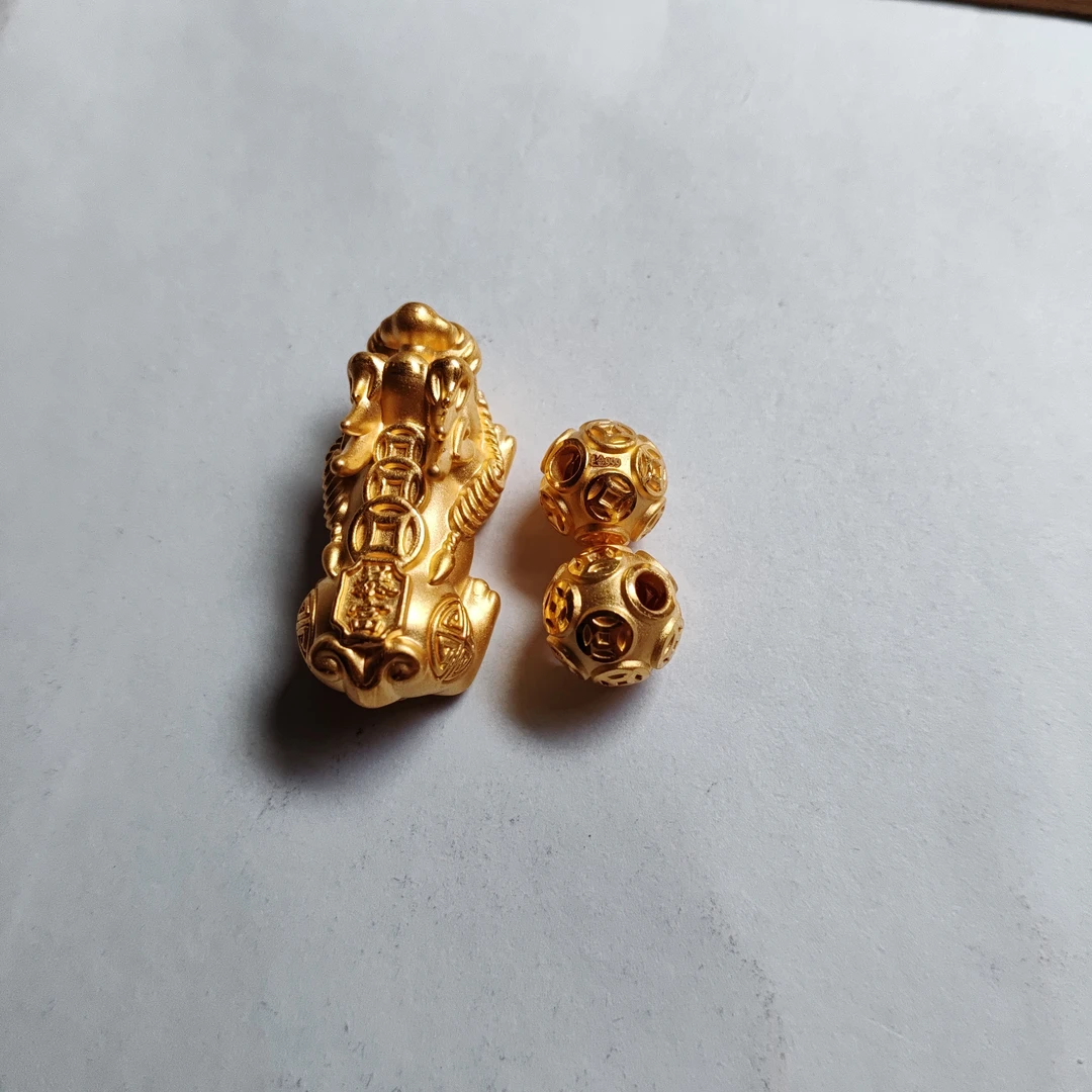 金元宝足金999貔貅珠子首饰
