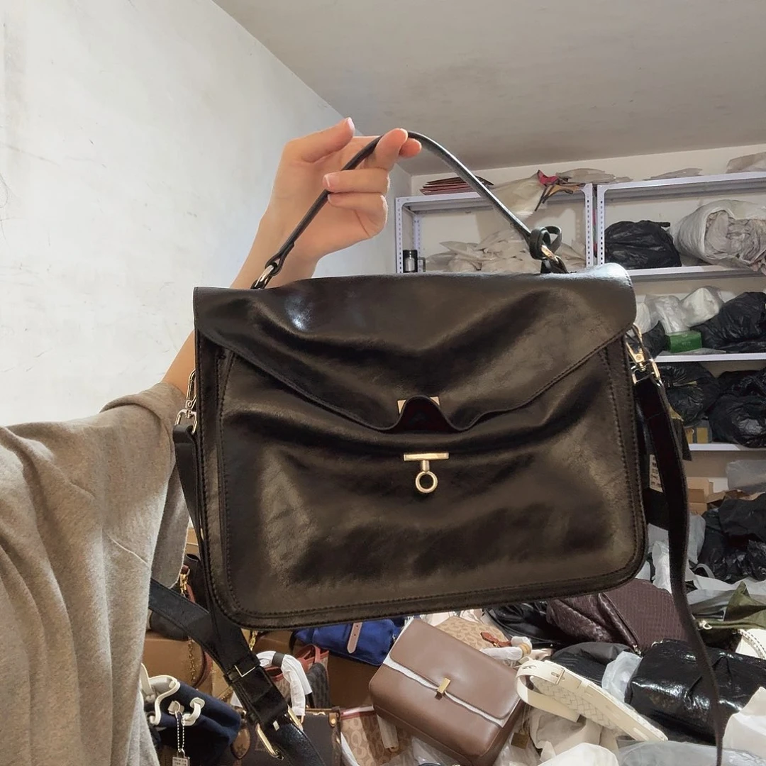 牛皮（革）超大超大的邮差包