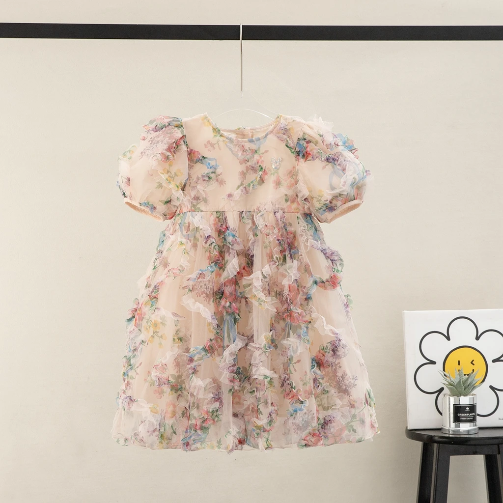 女童婴儿新款洋气女童宝碎花装裙926时尚夏季印花甜美Q963