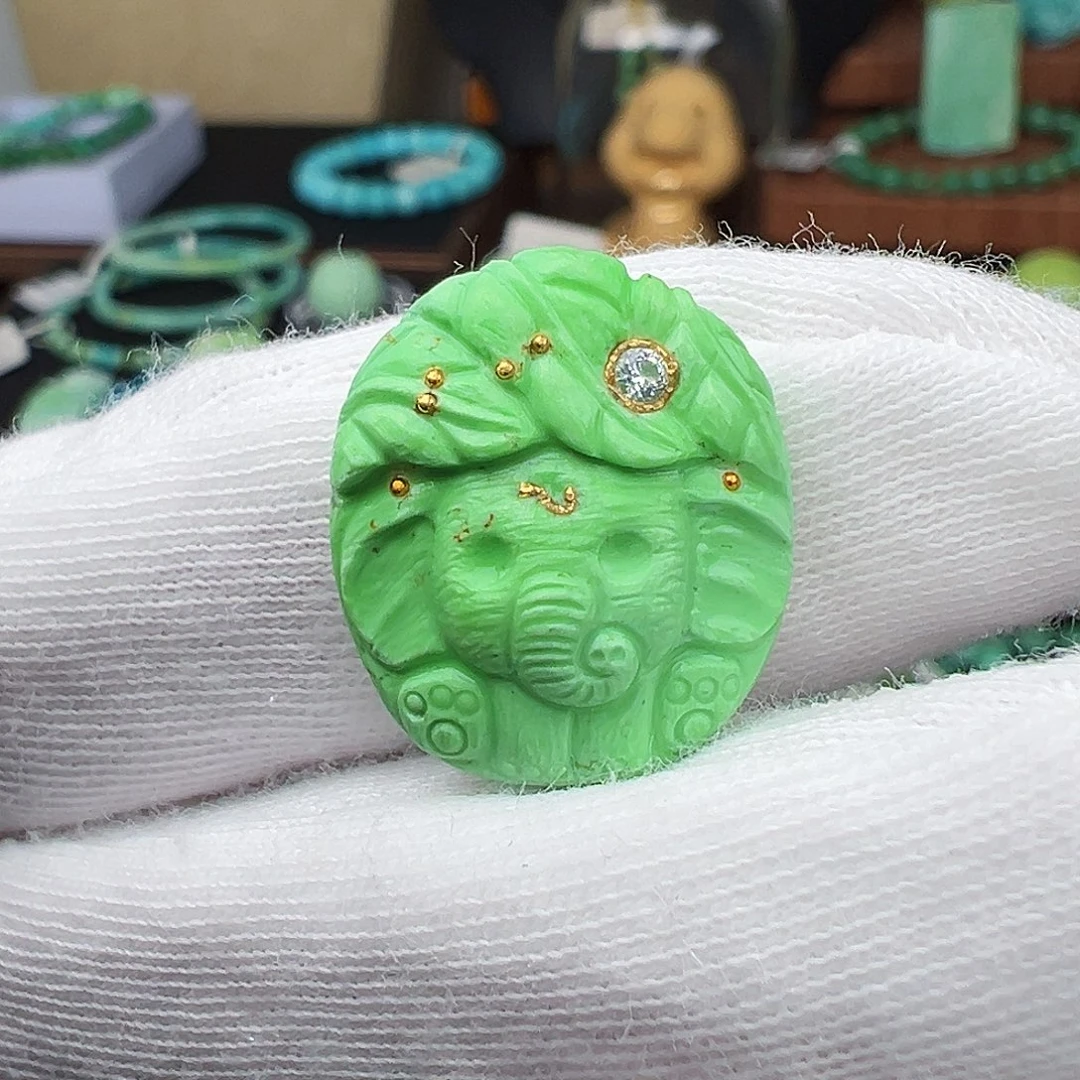 绿松石未镶嵌绿松石主播璐璐