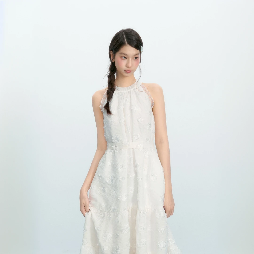 NTOT（新umoumo）蕾丝公主白色设计师甜美连衣裙NOTQZ25236