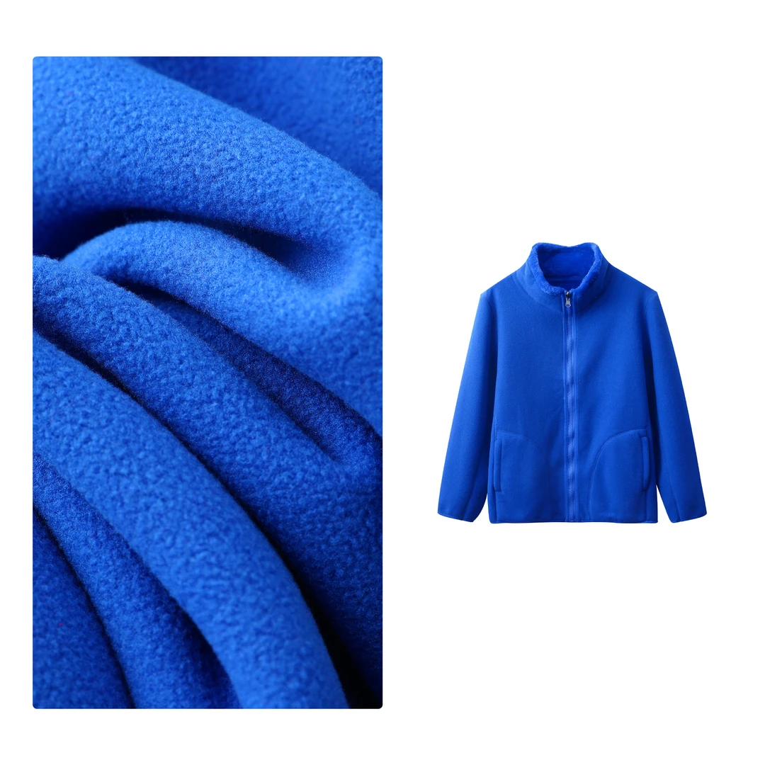 门店2&9&9！漫步外套」保暖摇粒绒双面穿简约休闲立领上衣女 C23728