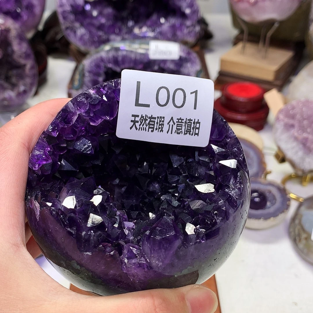 摆件银S925镶嵌紫晶