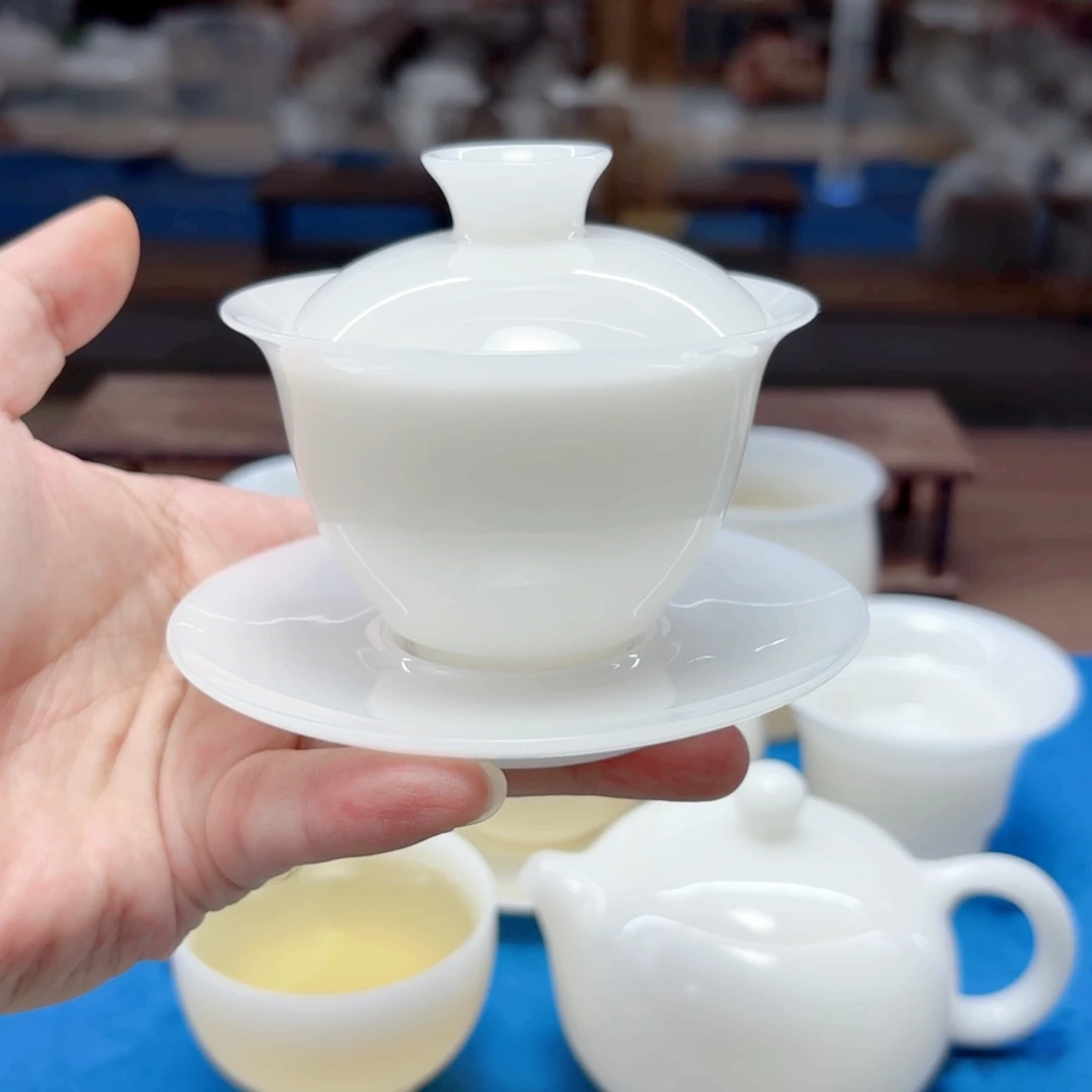 120毫升璞玉冰种玉瓷茶具工厂