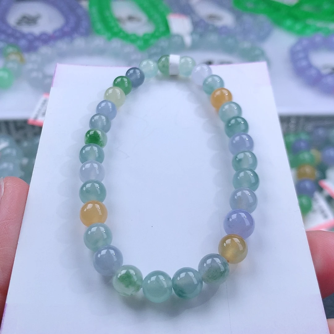 未镶嵌手链翡翠卡6-7mm