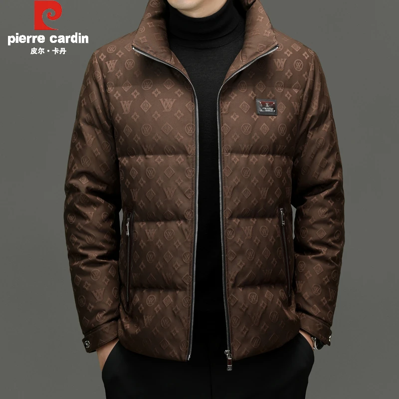 皮尔卡丹冬季立领羽绒服男时尚短款冬装加厚保暖新款防风防寒外套