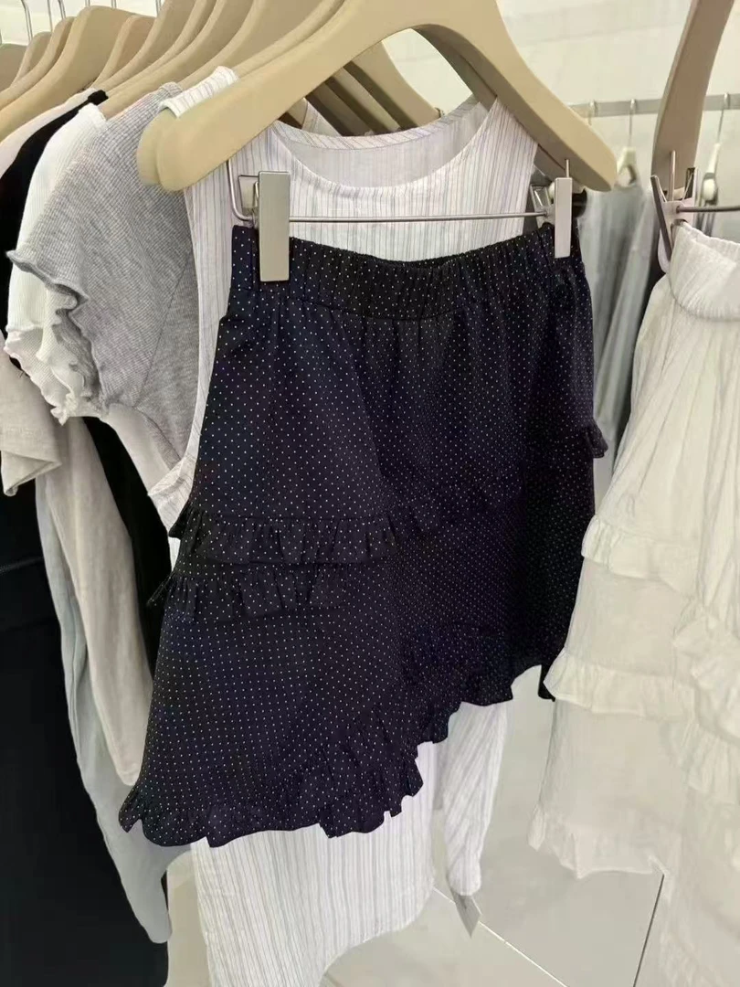 杭州NUT新款 藏蓝色花边洋气小短裙