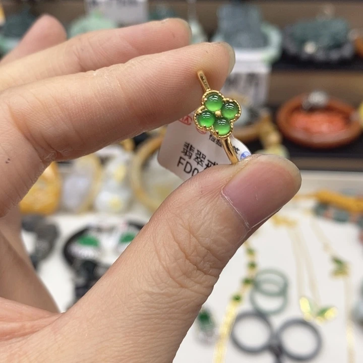 未镶嵌翡翠耳饰戒指12