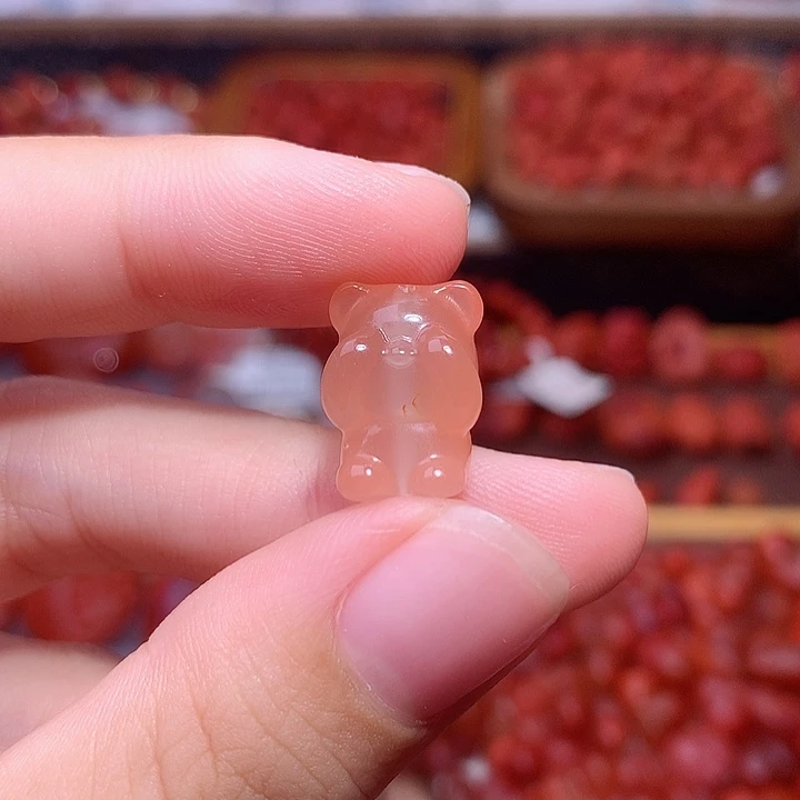 南红玛瑙未镶嵌南红害羞熊