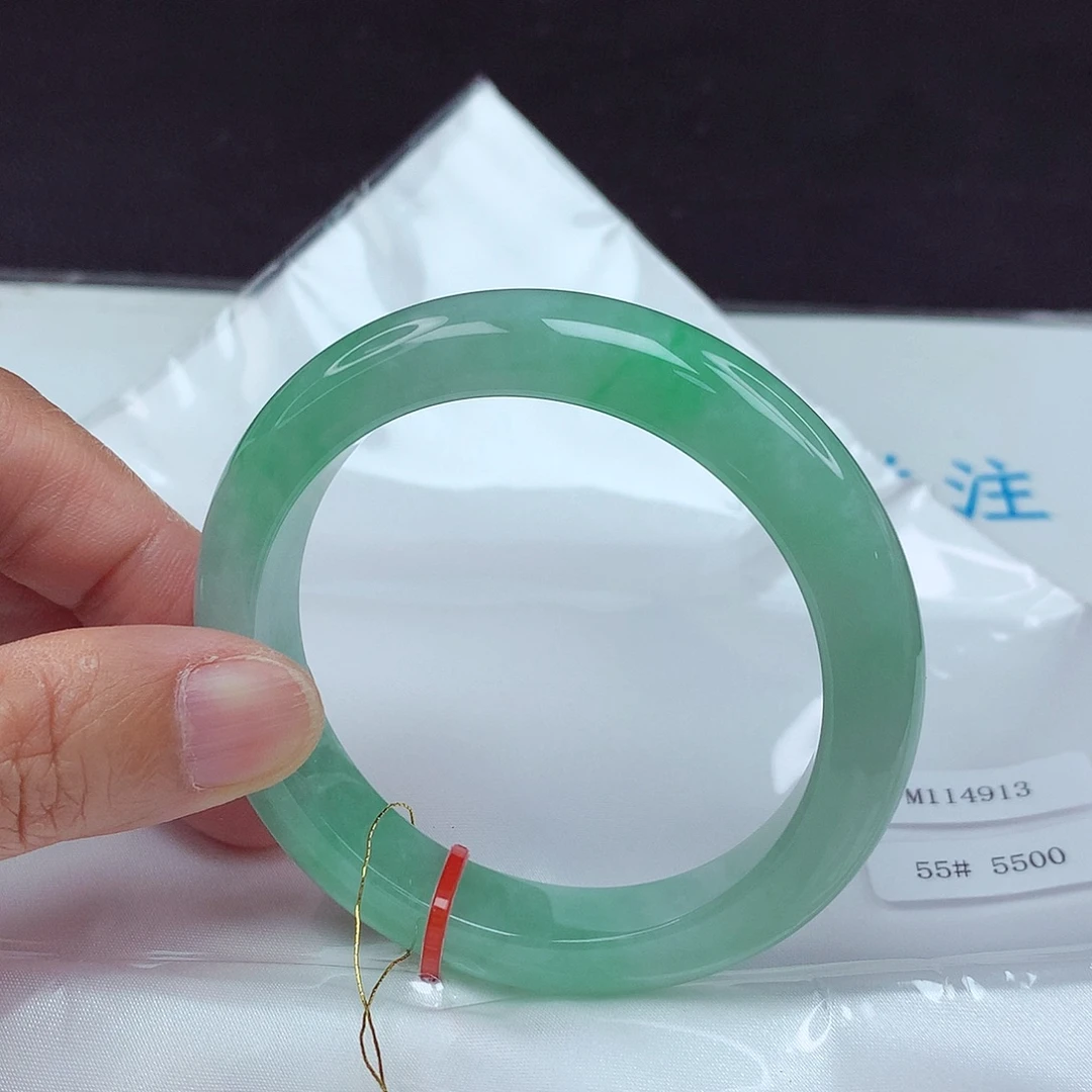 翡翠未镶嵌手镯55圈4913
