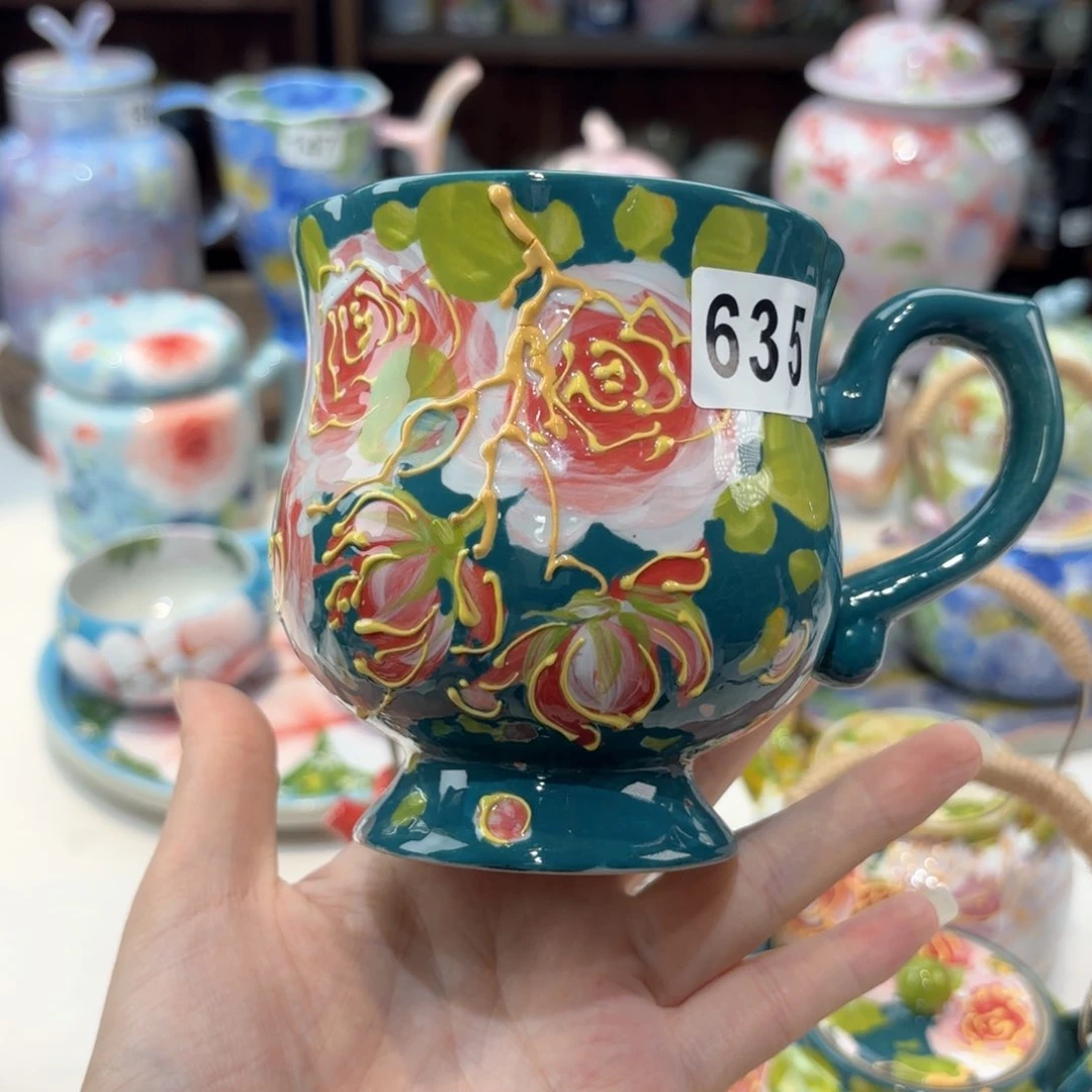 景德镇手绘高温釉下彩陶瓷茶具