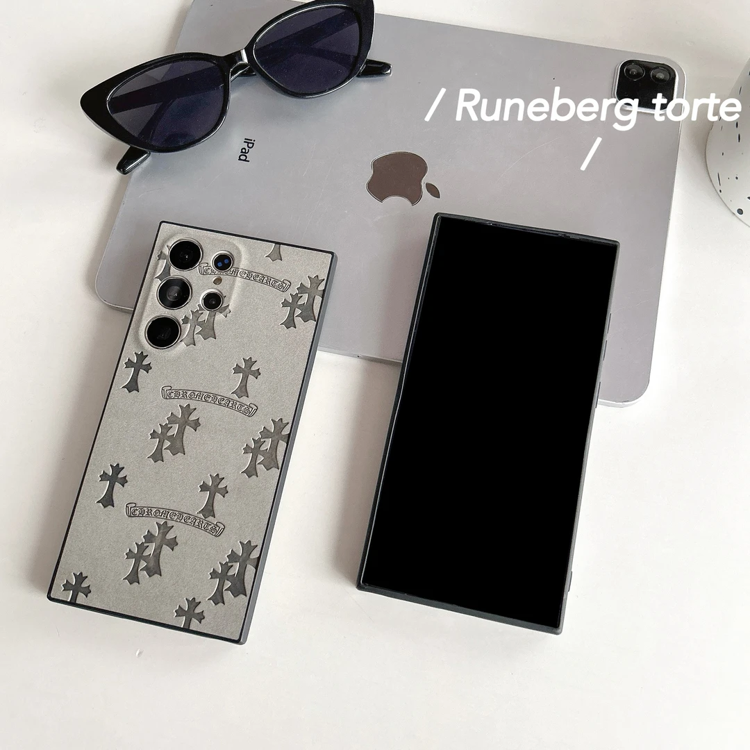 适用三星S25ULTRAS23US24U手机壳全包硅胶浮雕朋克克罗心灰色抗指