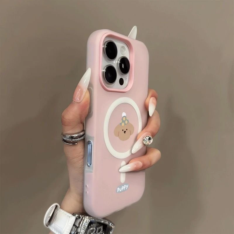 新款戴帽小熊适用苹果16手机壳15promax男女iPhone13果冻14磁吸11