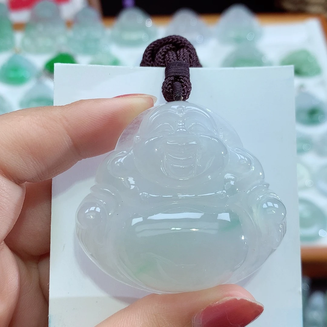 翡翠未镶嵌颈饰╭**?佛