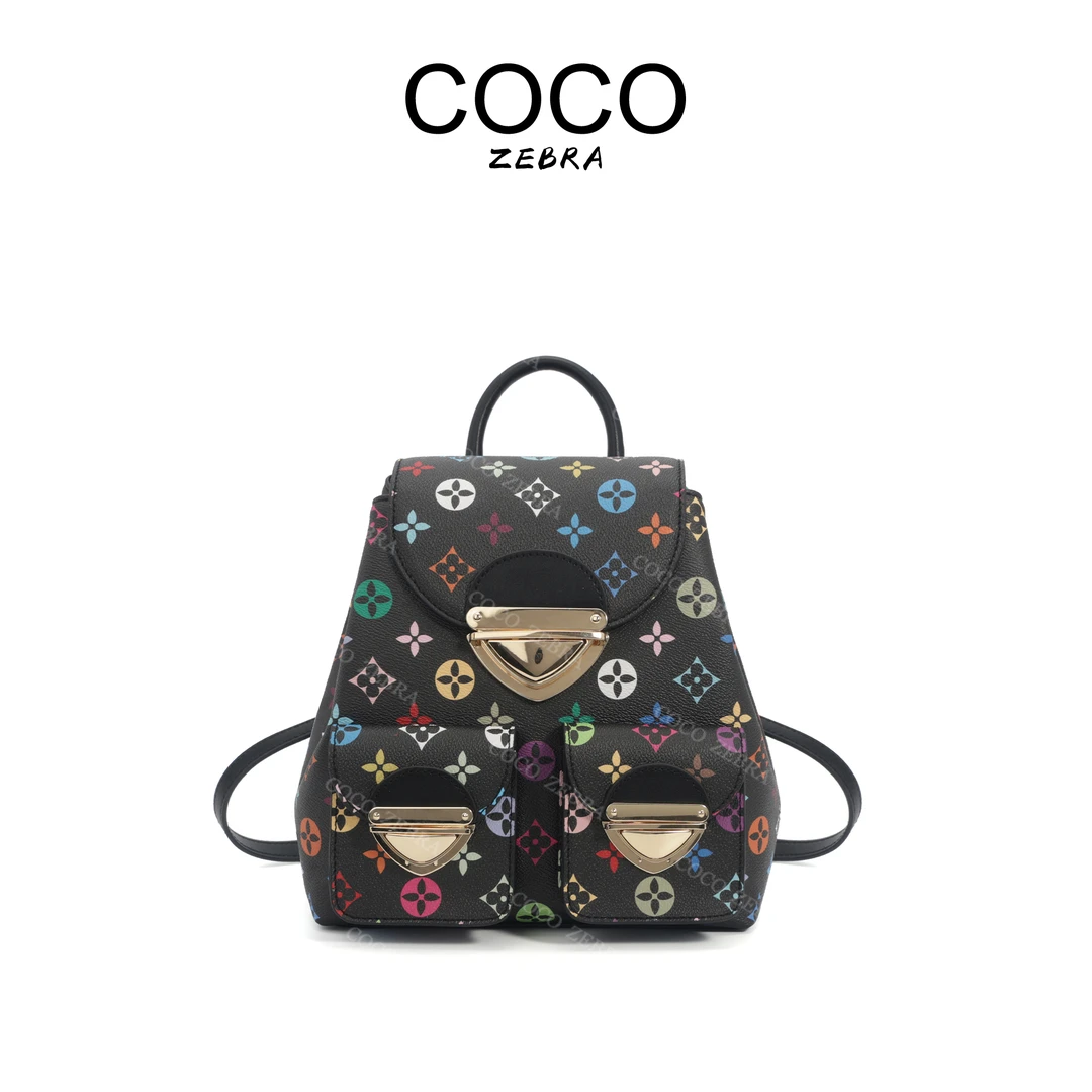 COCO ZEBRA MM964 双肩包 新款时尚气质女士单肩手提斜挎包百搭
