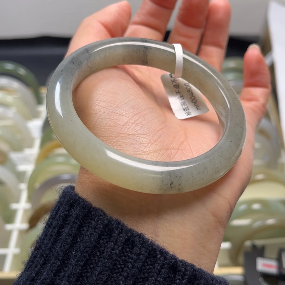 和田玉未镶嵌手镯58.8圈