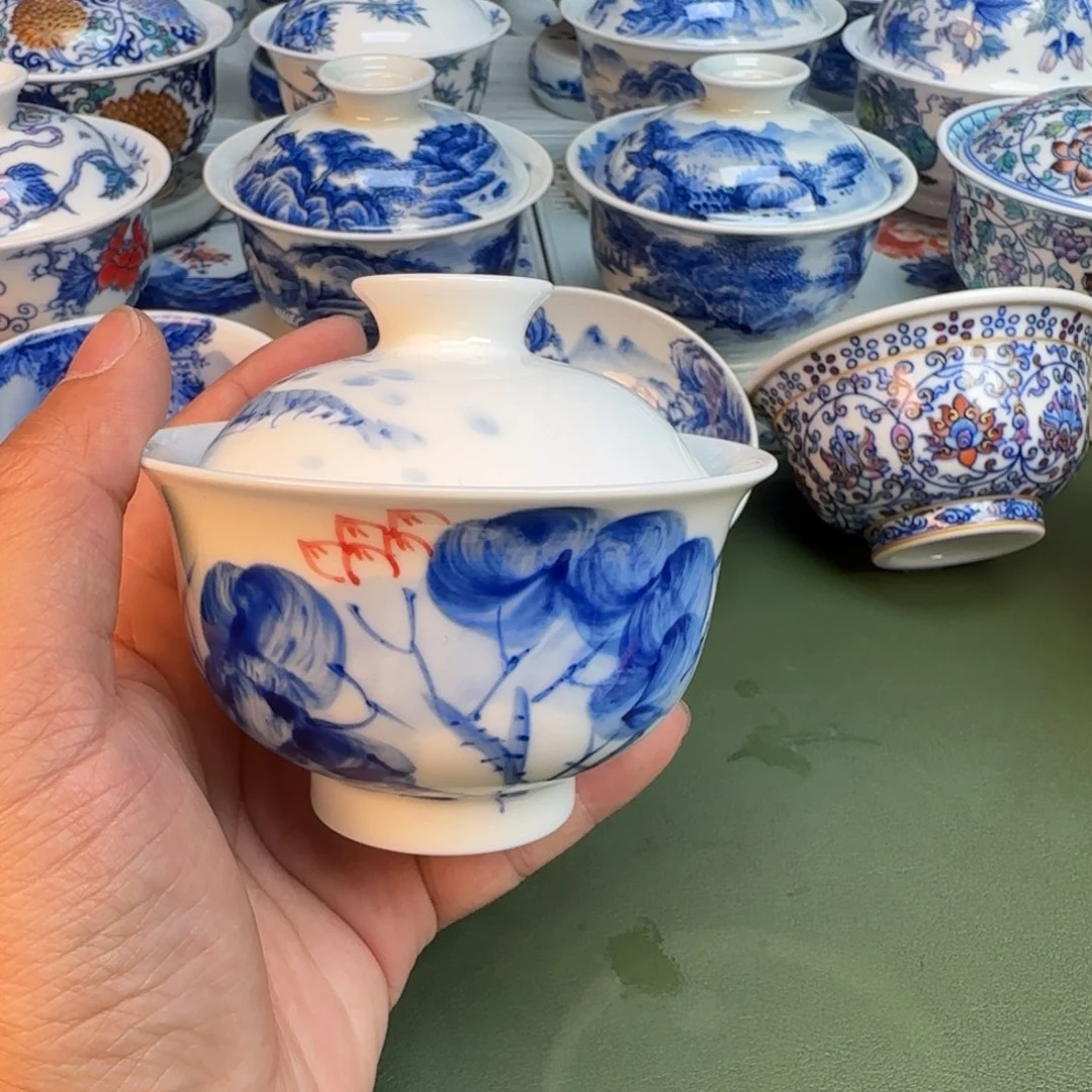 纯手工纯手绘茶具石头365