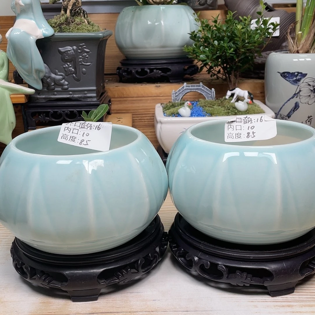 紫砂花盆陶瓷艺术花盆陶瓷