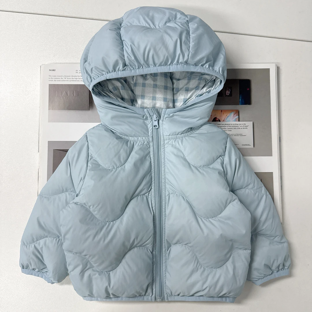 【三防格子双面穿羽绒 】婴儿宝宝羽绒外套冬白鸭绒轻薄 汉服 下架