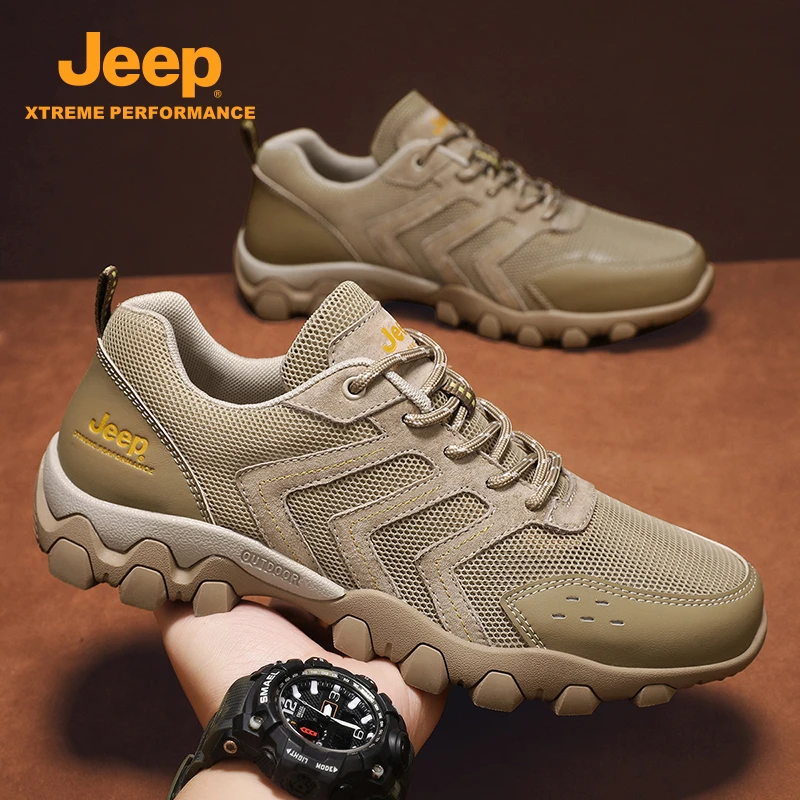 jeep吉普老爹鞋男鞋春季2025新款爆款休闲耐磨运动鞋子男士登山鞋
