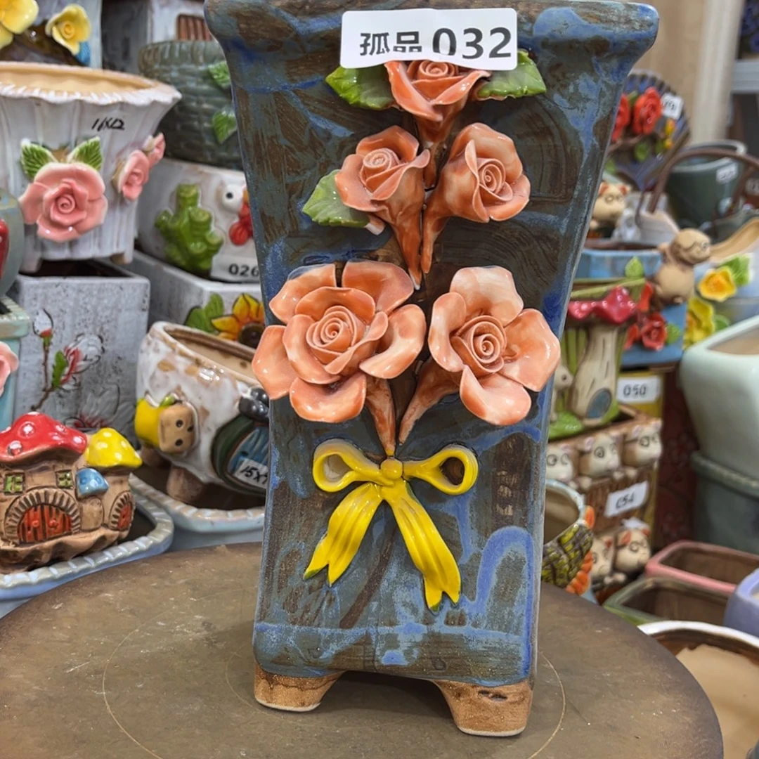 粗陶多肉花盆花盆孤品32发2个