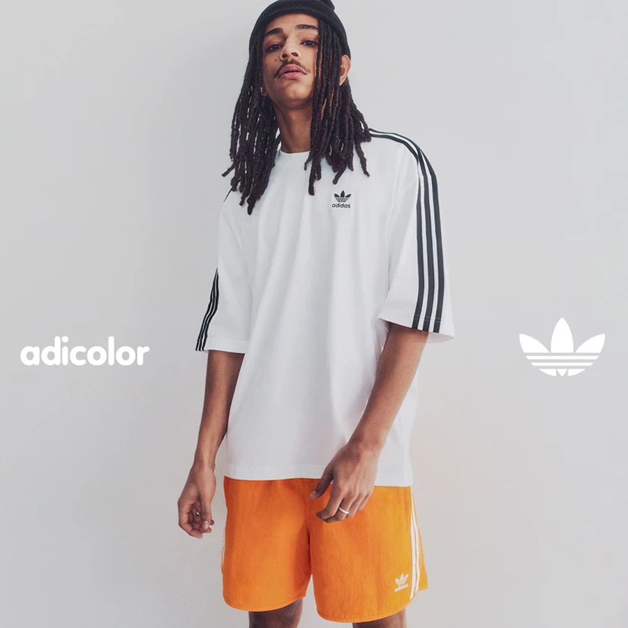 Adidas阿迪达斯男子复古穿搭纯棉运动宽松短袖圆领T恤IZ2474