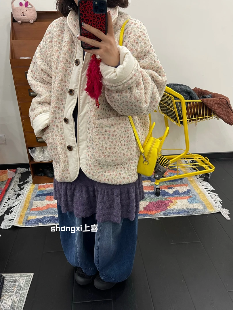YQ#202558922#日系碎花外套 X