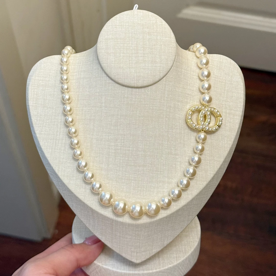 铜合金合成锆石项链 X0068 时尚个性潮流百搭小香风项链