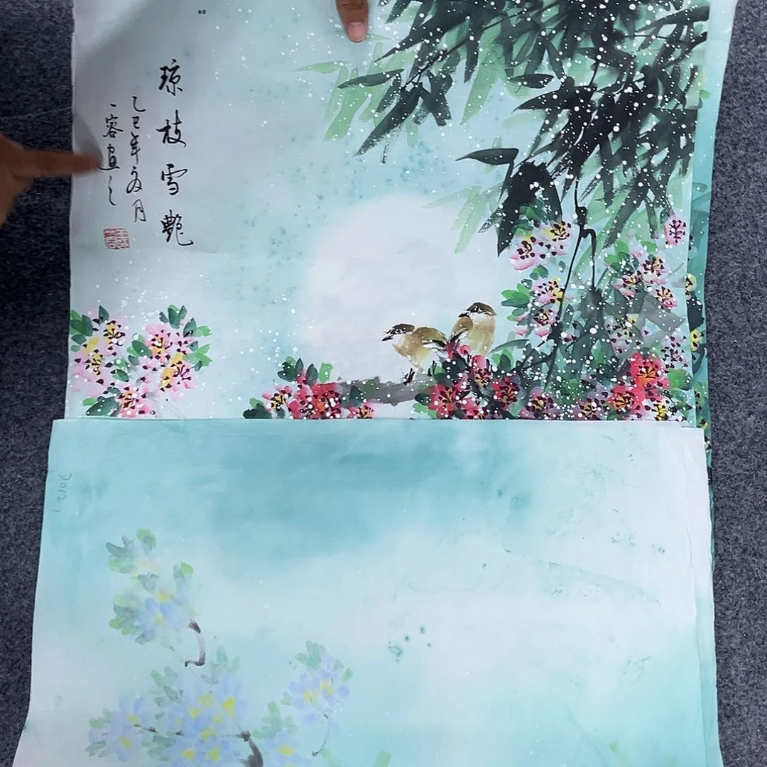 国画国画老师手绘作品