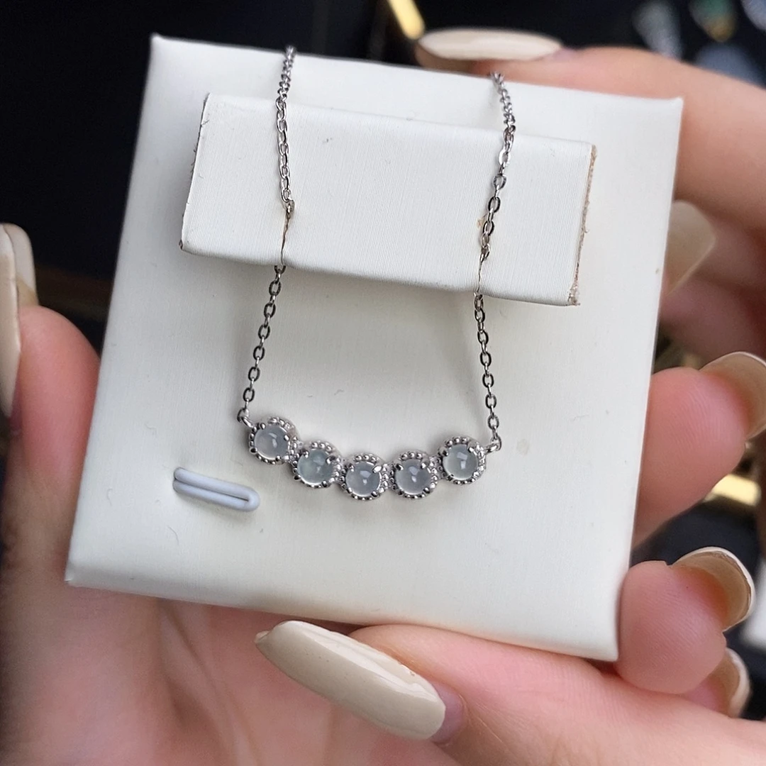 翡翠银S925镶嵌套链