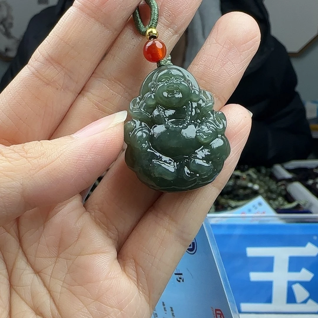 和田玉未镶嵌颈饰30mm