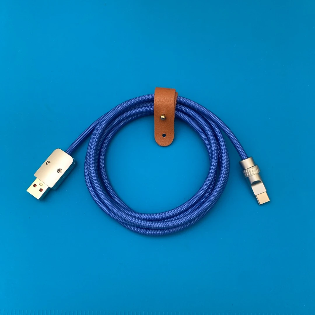 【蓝色编织】快充数据线手工DIY定制耐磨充电线