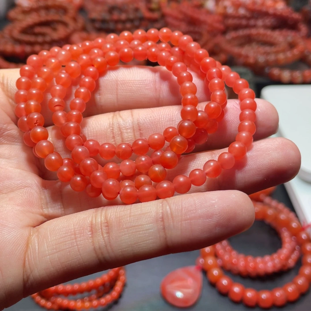 南红玛瑙手链未镶嵌