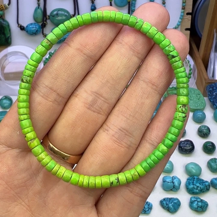 菜籽黄水草纹直切手串