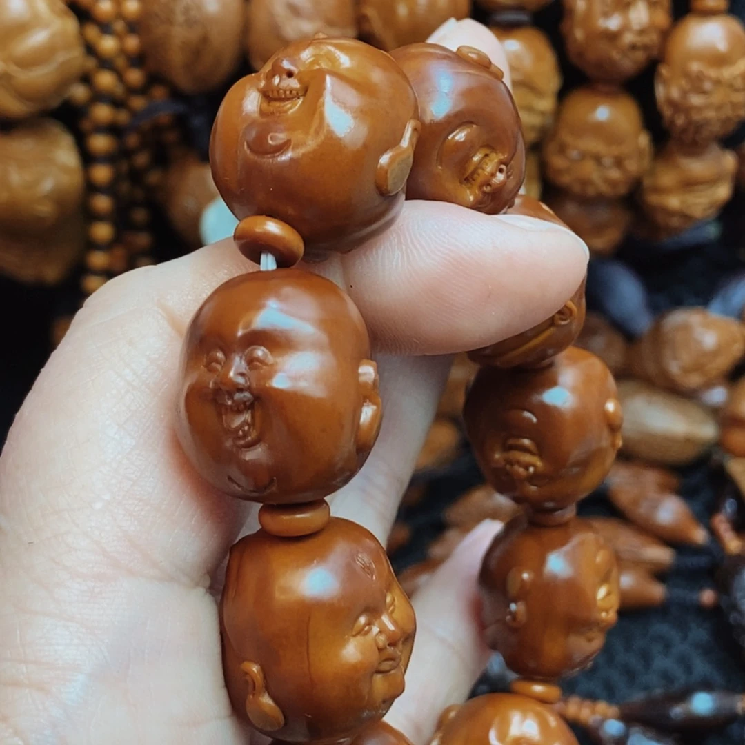 橄榄核手串/手链正*量老油料手串，财弥