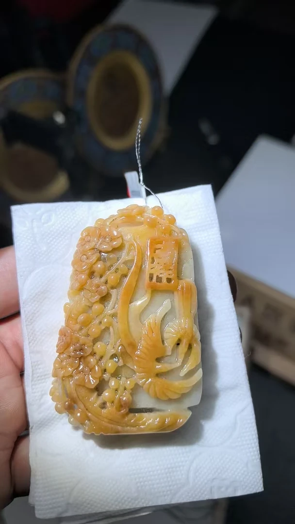 毛货翡翠A货精美花鸟QJSX00042 110225