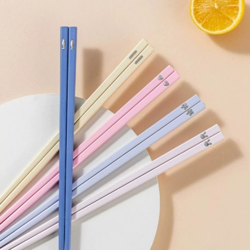 【新品福利】【2双装福利】合金筷子家用一人一筷防滑耐高温儿童筷子