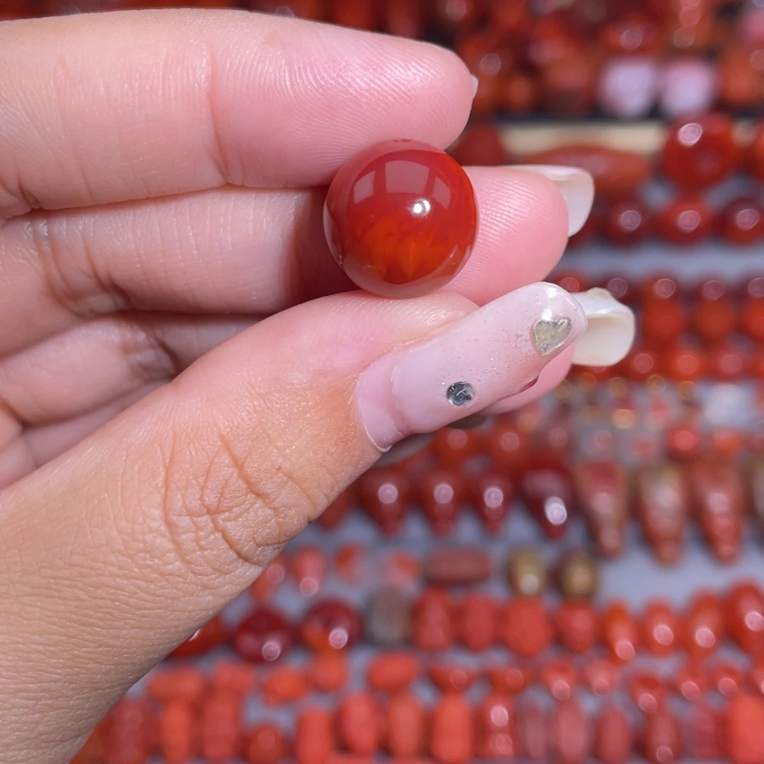 南红玛瑙未镶嵌瓦西圆珠12.7mm