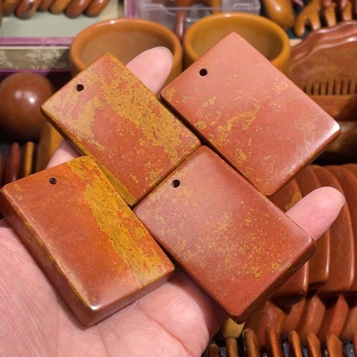 红砭石精品款方牌无事牌