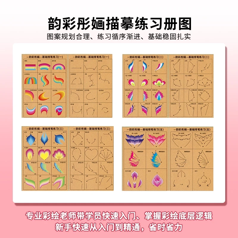 韵彩彤婳面部彩绘专业定位练习板可反复使用适合新手临摹
