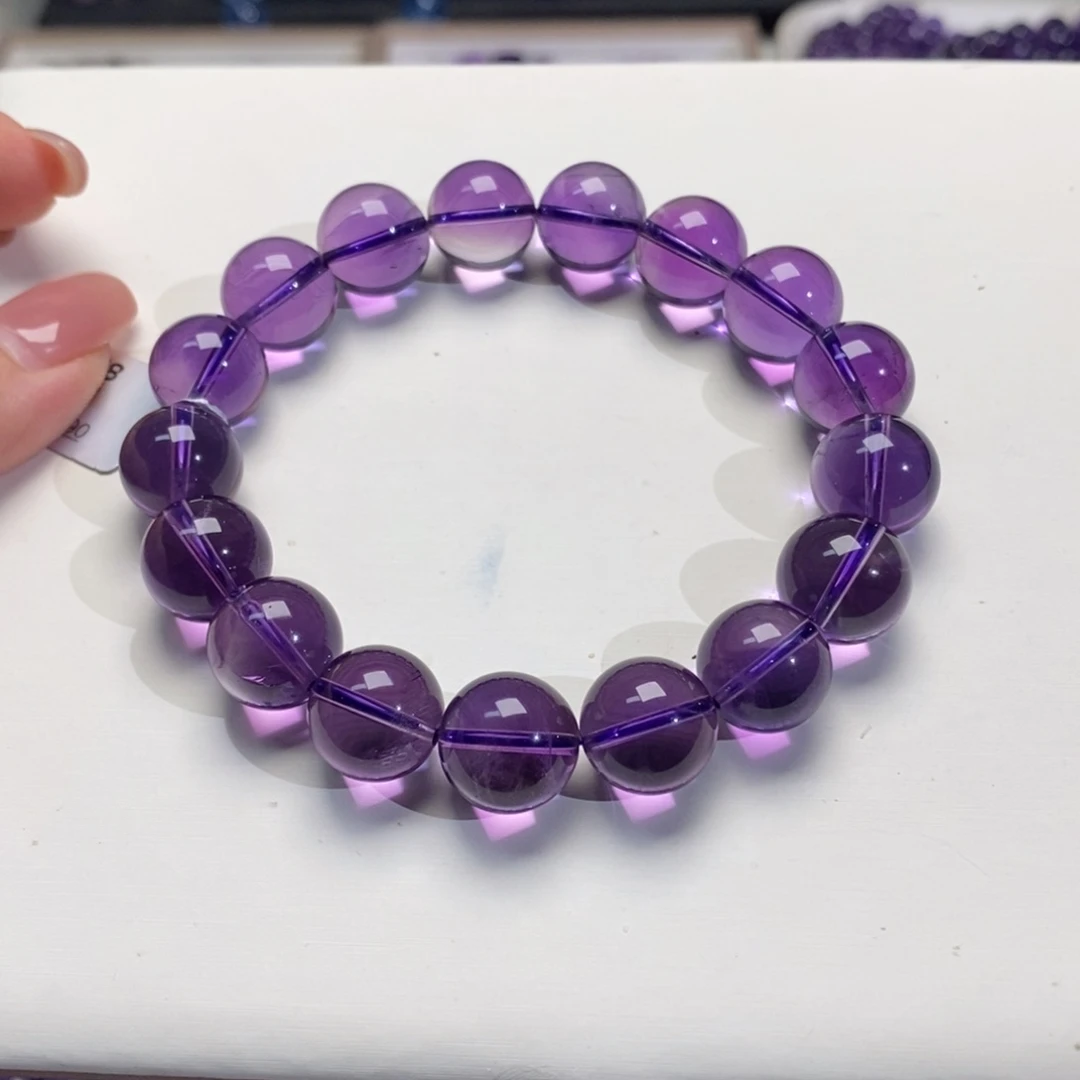 未镶嵌手链水晶紫*合巴西帝王紫13m