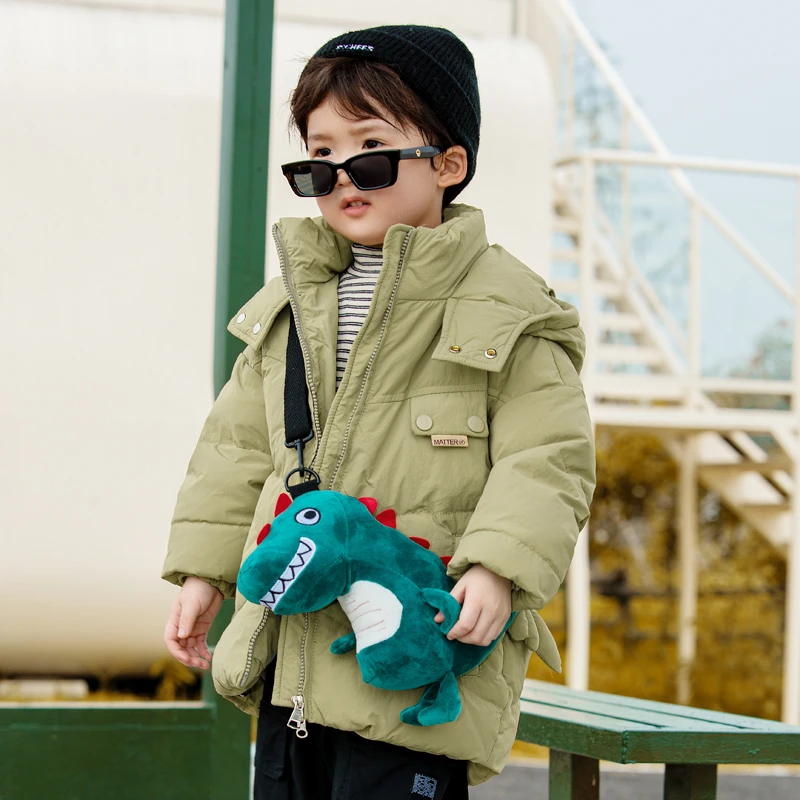儿童羽绒服2024新款洋气中长款男童冬季中小童装宝宝保暖加厚外套